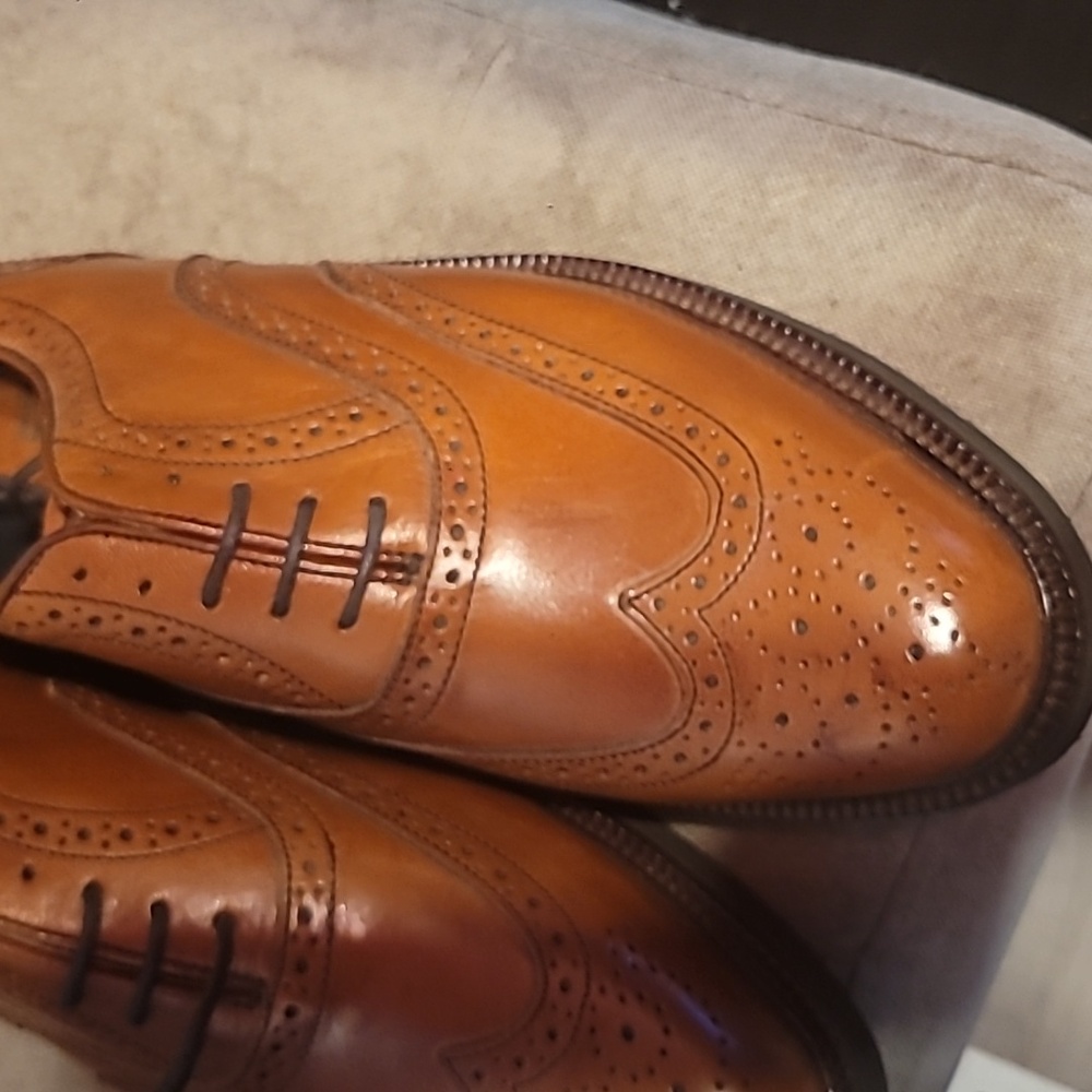 VINTAGE FRENCH SHRINER ST. LOUIS LEATHER DRESS SHOES Size 7m - Picture 2 of 8